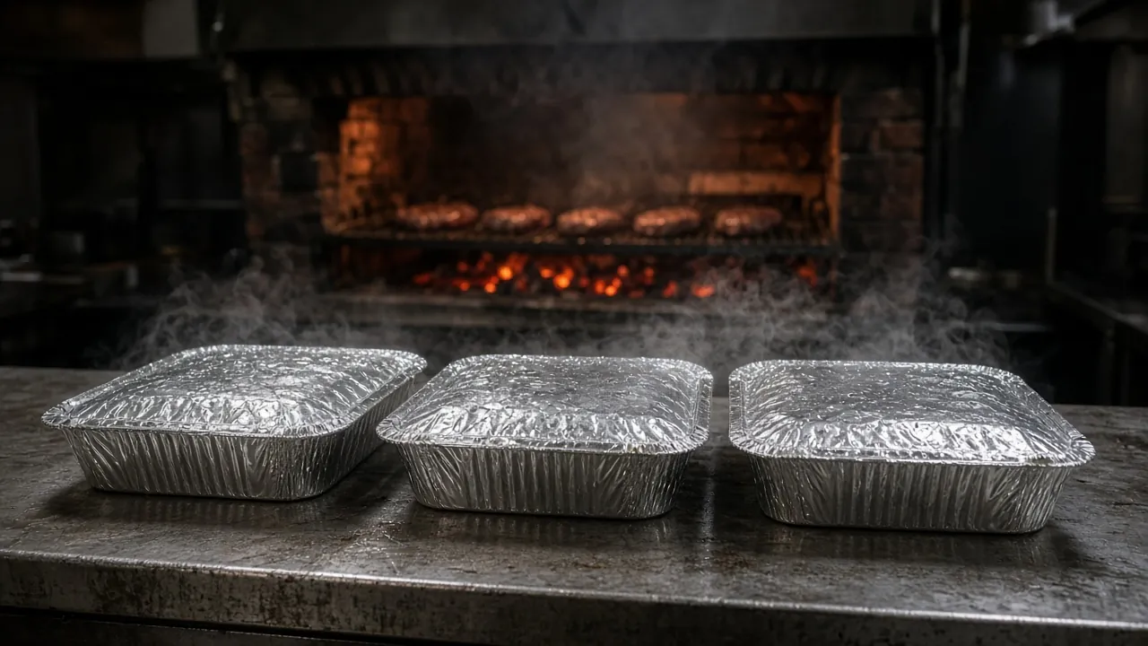 Takeaway trays leaving the El Grill charcoal kitchen